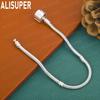 925 Sterling Silver Simple Snake Bone Basic Bracelet - Exquisite Gift Jewelry