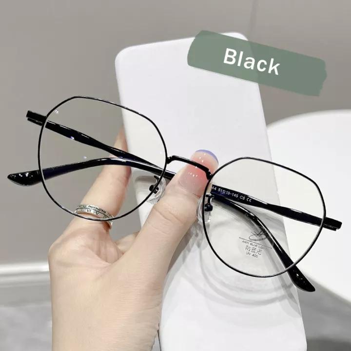 

Women Myopia Glasses Fashion Metal Full Blue Light Blocking Eyewear Girl Optical Nearsighted Glasses -1.0 -1.5 -2.0 -2.5 To -4.0 -0.5