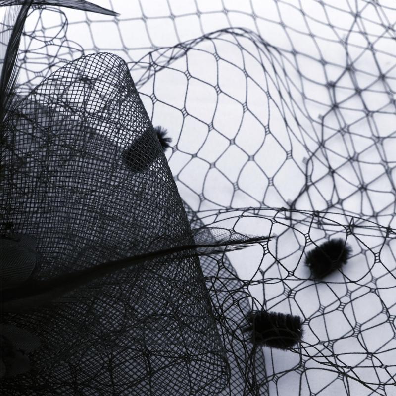 Elegant Mesh Veil Hat Clip Headdress For Women Comfortable Hair Accessory For Weddings Parties Formal Event