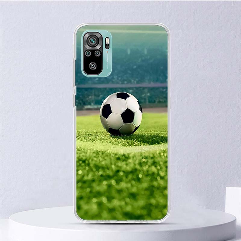 Football Soccer Ball Design Soft Case For Xiaomi Redmi 10 10A 10C 12 12C 9 9A 9C 9T Phone Cover 8 8A 7 7A 6 6A S2 K20 K40 Pro