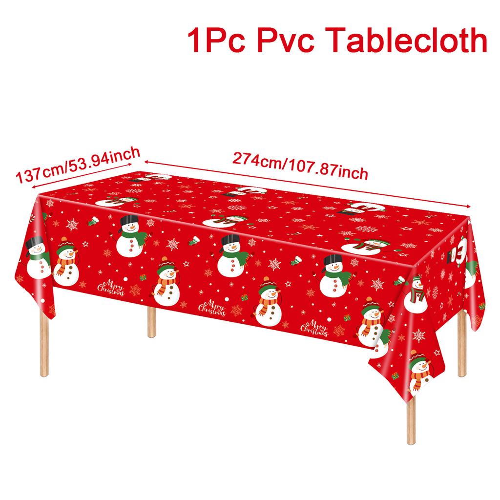 Christmas Plastic Tablecloth Merry Christmas Decorations For Home Table 2026 Navidad Noel Xmas Decor Happy New Year Gift 2026