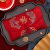 Premium Embroidered Red Envelope for Weddings and Engagement Tea Ceremonies