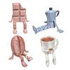 3D Printed Articulated Coffee Cup Figure, Movable Joint Desk Statue, Cute Coffee Bean Ornament, Creative Office Home Decor, Fun Birthday Gift