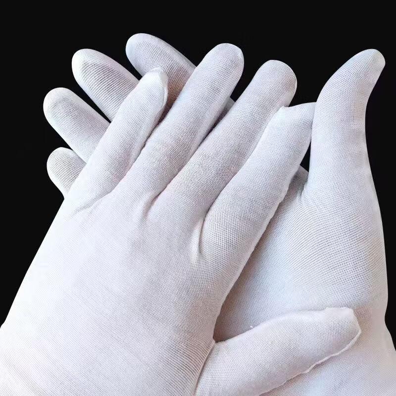 White Cotton Work and Etiquette Gloves