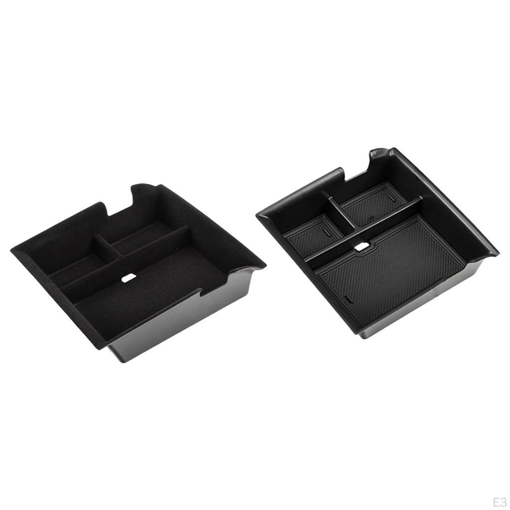 Auto Center Console Armrest Storage Box 3 Slots Replacement Organizer Professional Keep Organized