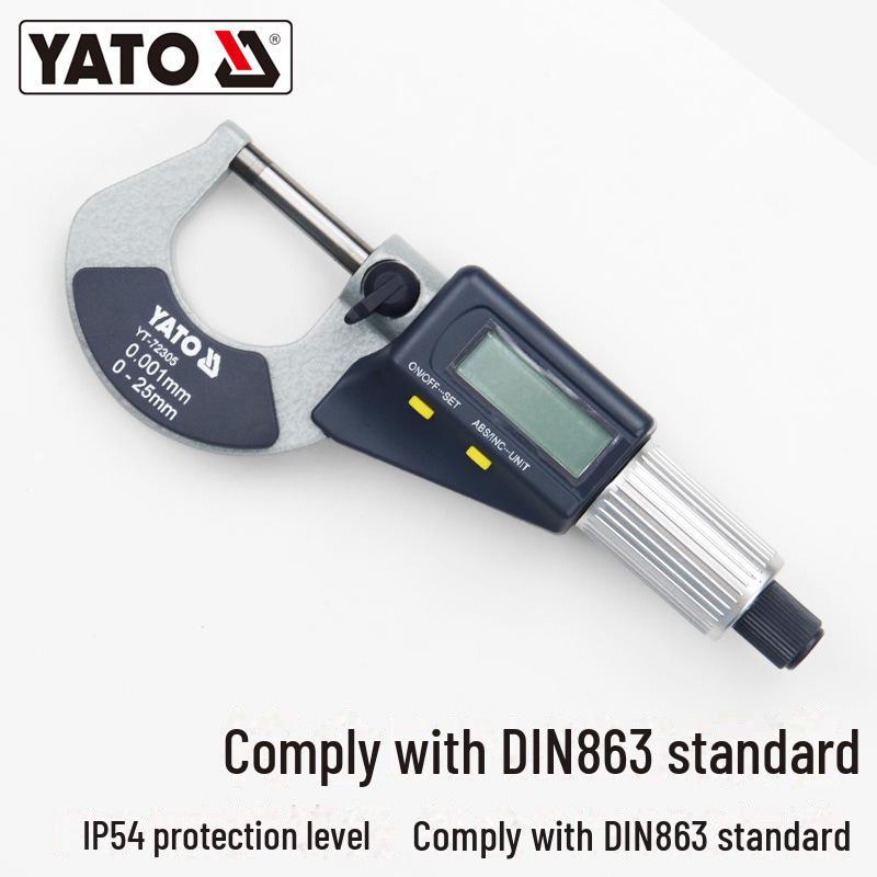 Vysoce přesný vnější mikrometrický spirálový hloubkoměr YATO