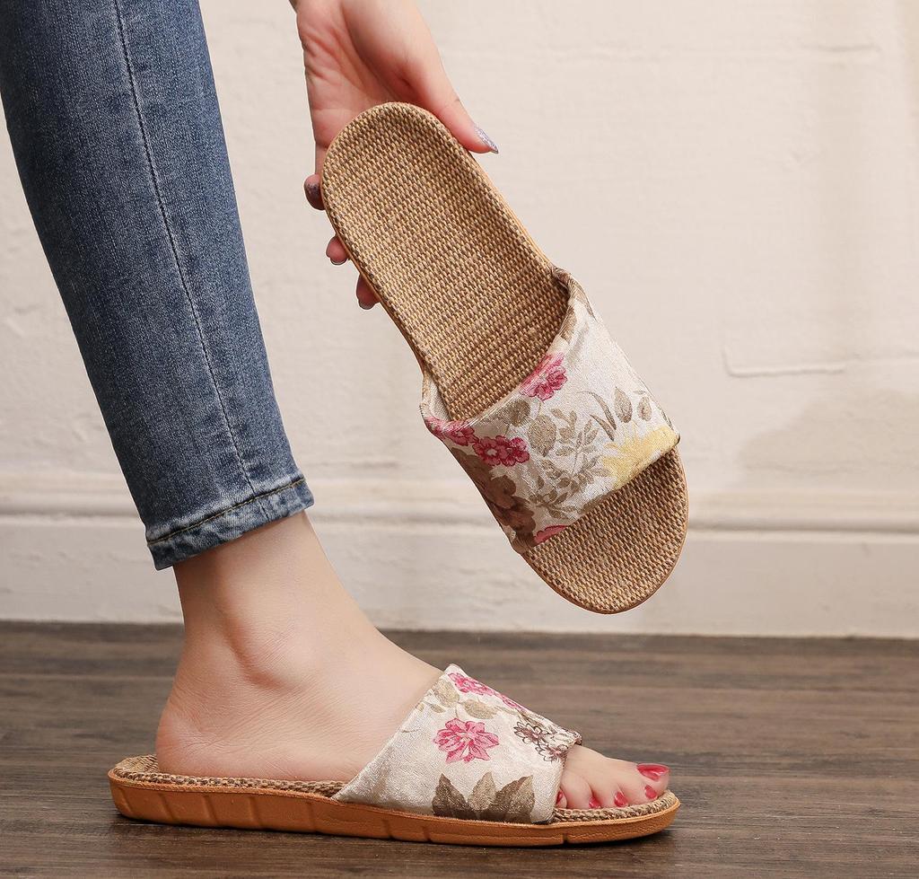 Lightweight Non-slip Indoor Burlap Sandals for Couples