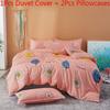 Elegant Floral Bedding Set With Beautiful Print Duvet Cover And Pillowcases For Single And Queen Beds