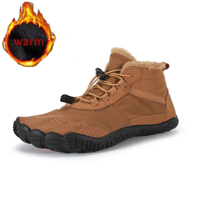 Snow Boots Men Winter Boots Woman Waterproof Warm Barefoot Boots Outdoor Anti SlipTrekking Hiking Shoe Warm Work Shoe Cold-Proof
