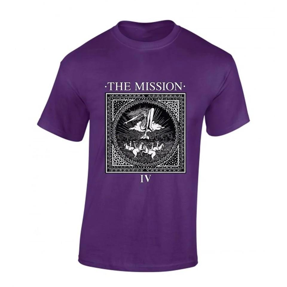THE MISSION Band IV Album Heavy Cotton Purple All Size Shirt For Men UR143 Unisex T-Shirt S