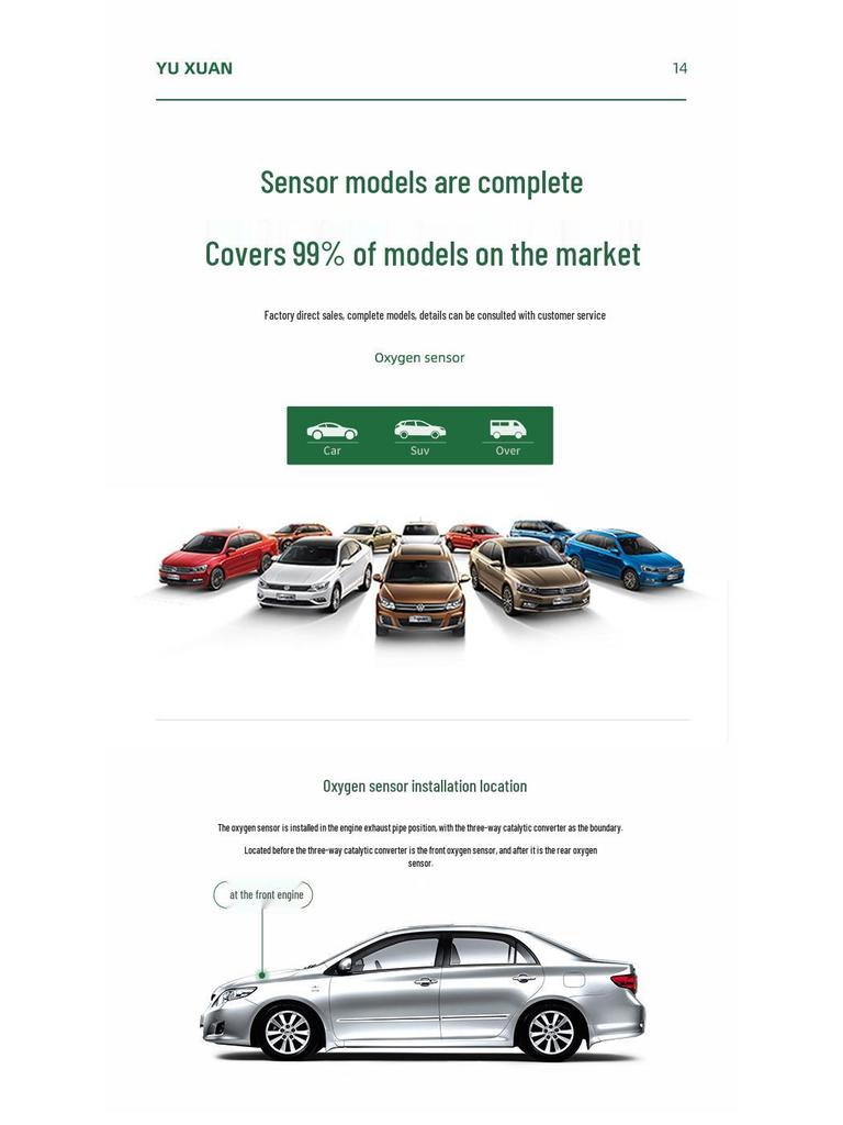 Front & Rear Oxygen Sensors for Lifan Models X80 X60 X50 820 Maiwei 720 630 620 530 520 320