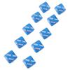 10 Stück 10-seitige Würfel mit weißen Zahlen Weise Lehrwürfel für Spiele Bildung Unterhaltung Blau
