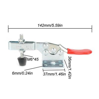 4Pcs GH201B Toggle Clamps Quick Release Hand Tool Holding Capacity 90Kg198Lbs