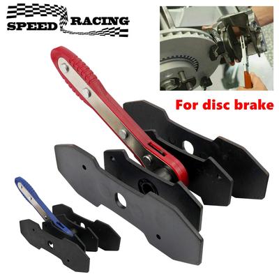 Car Brake Caliper Press Tool 360 Degree Swing Ratchet Wrench Disc Brake Caliper Piston Spreader with 2 Extra Pcs Steel Plates