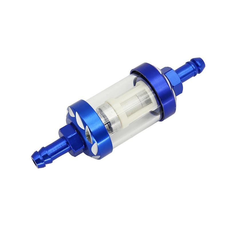 CNC 8mm Aluminum Alloy Glass Gas Fuel Gasoline Oil Filter Moto for Dirt Pit Bike 125/140/150/160cc CRF70 90 110 TTR100 110 KLX65