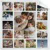 Individuelle Decke mit 15 Fotos Liebe Familienerinnerungen Personalisierte Bild-Kuscheldecke mit Text Geschenk für Familie Paar Freunde