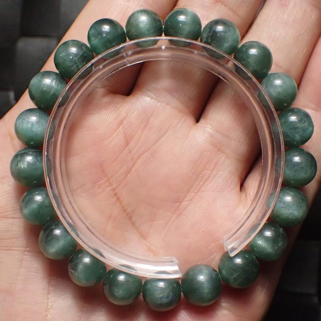 Natural Eye Green Apatite Power Stone Bracelet [Happiness Stone] High-Quality Cat's (Apatite)