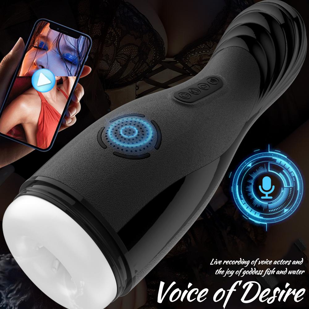 Blowjob Sex Machines Oral Sucking Heated Male Masturbator Cup Pocket Pussy Sexy Voice Vaginal Penetration Adult Sex Toys For Men