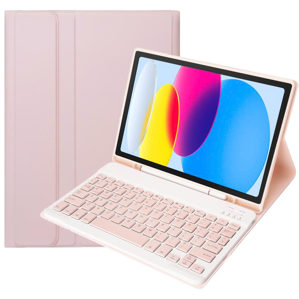 Etui Ochronne Z Klawiatura Bezprzewodowa Alogy Keyboard Case Z Miejscem Na Rysik Do Apple Ipad 11 2025 / Ipad 10.9 2022 Różowe