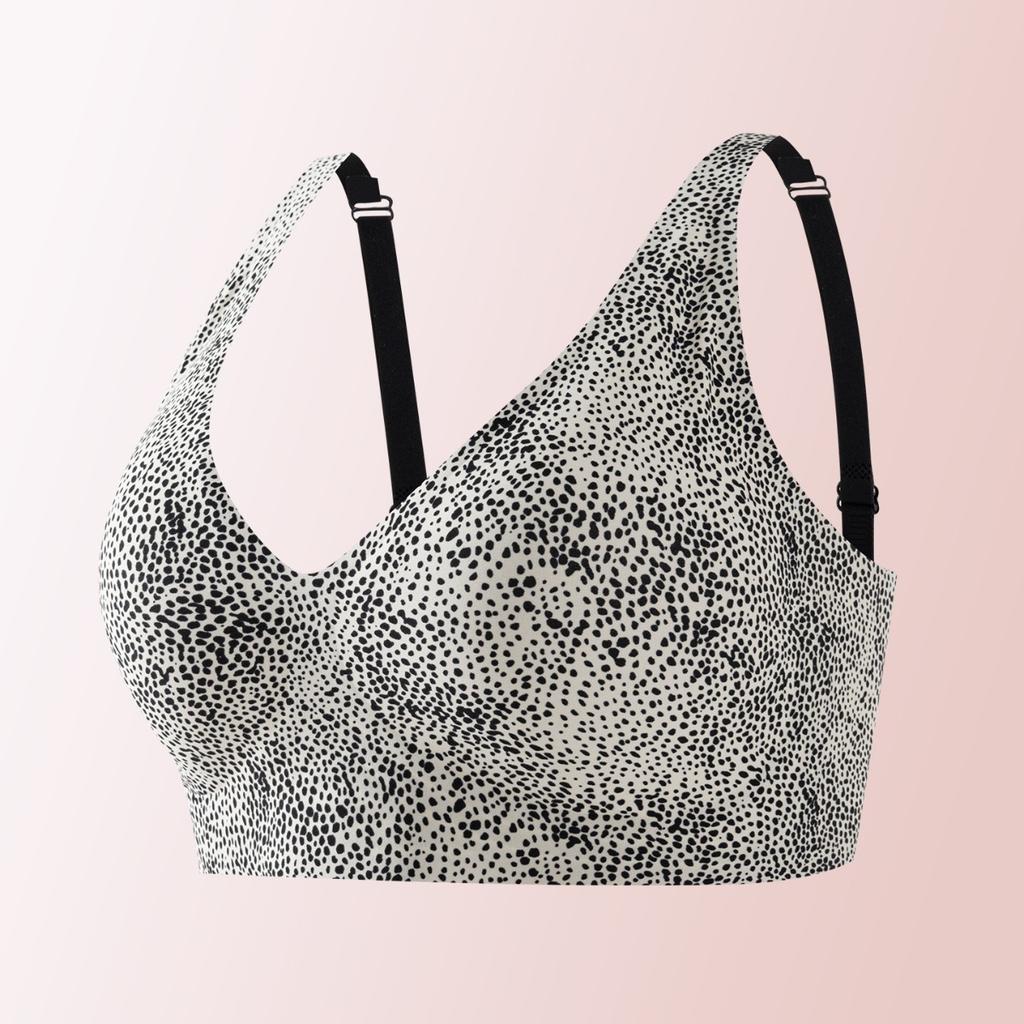 Women's, Sexy Leopard Print Bra, Non Removable Padding, Adjustable Shoulder Straps, Invisible Buckle, Breathable and Comfortable, Leopard Print Bra