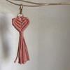 Heart-shaped Handwoven Keychains Pendant Style Mobile Phone Bag Pendant  For Women Gift