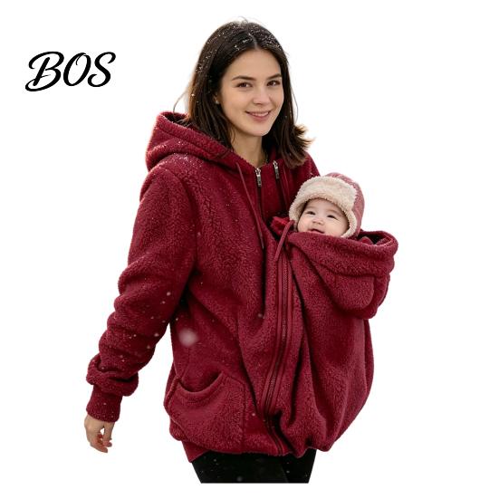 Winter Warm Jacket Pet Pouch Zip-up