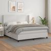 VidaXL Divan Bed with Mattress White 160x200cm Faux Leather - Model 3132388