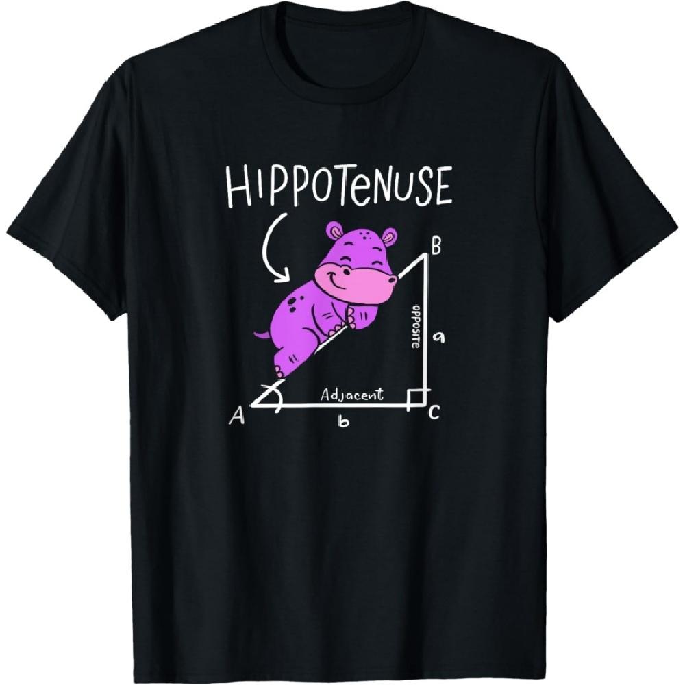 

Hippopotamus Geometry Funny Math Lover Hypotenuse Costume T-Shirt(1) XXXXXL чёрный