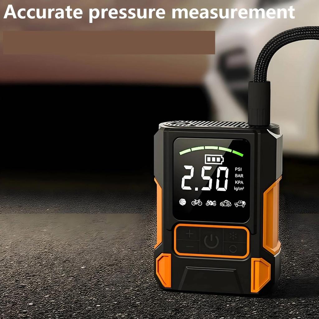 Electric Portable Compressor Inflation Fast Charging With LED Light Tire For Cars Motorcycles,Electric