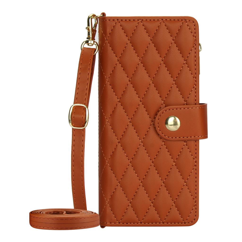 Crossbody Zipper Cards Solt Wallet Leather Case For Samsung Z Fold 7 6 5 4 3 5G Fold6 Fold5 Lanyard Kickstand Bag Pocket Cover