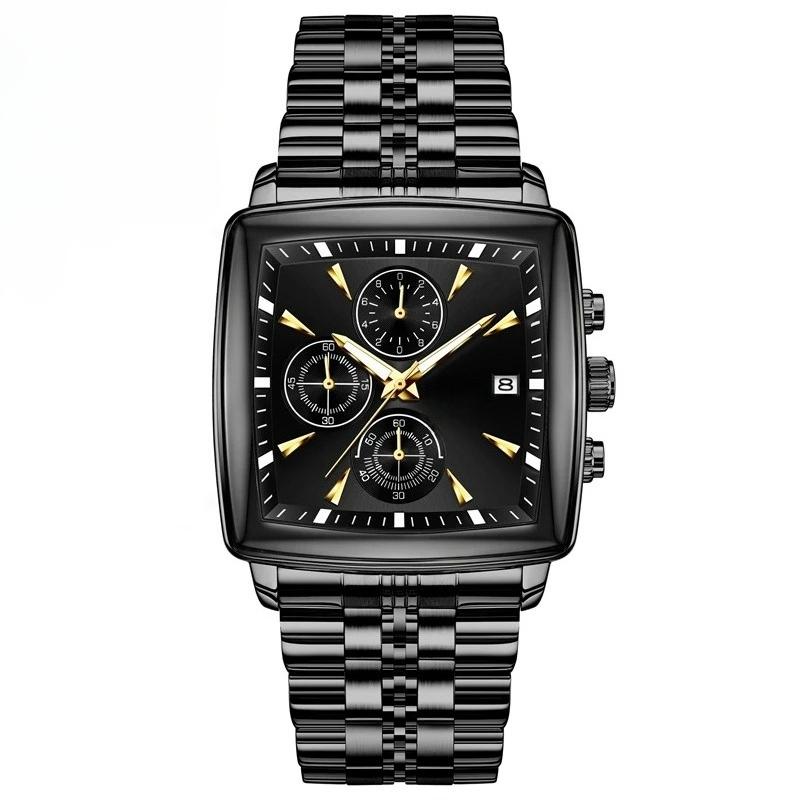 Men's Watches Luminous Waterproof Stainless Steel Chronograph Date Military Quartz Watch