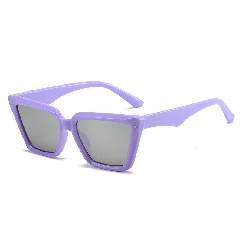 Cat Eye Sunglasses, Simple Street Glasses, Personalized Reflective Sunglasses