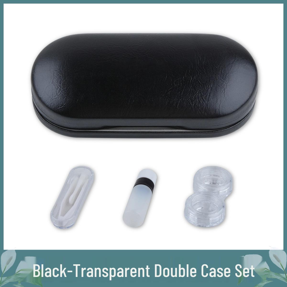 

Двухсторонний футляр для очков и контактных линз с зеркалом - Портативная многослойная коробка 15.8*7.5*5