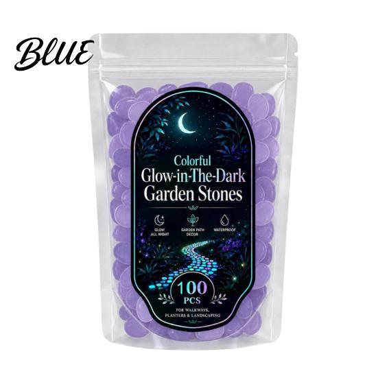 Fade Resistant Glow Rocks 1.5cm Luminous Stones in The Dark Garden Pebbles Outdoor Glowing Rocks Stones Decorative Pebbles for Pathway Patio