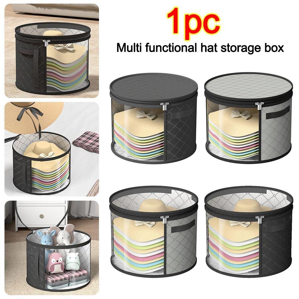 with Handle Hat Storage Bucket Universal Clothes Storage Bin Hat OrganizerCloset Organization