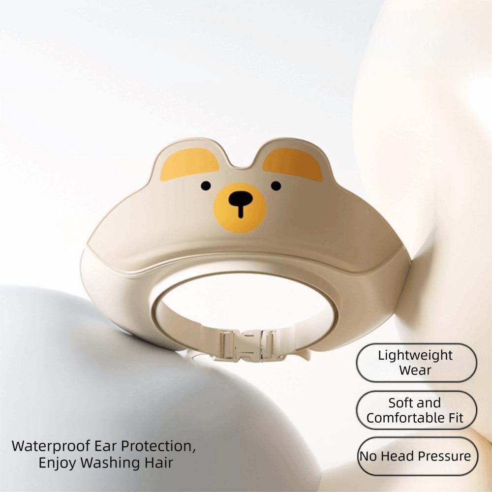 

Adjustable Waterproof Baby Bath Hat Upward Brim Baby Bath Protective Cap Children