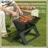 Griglia a Carbone Pieghevole Ultra Sottile Portatile BBQ Barbecue Griglia Leggera Semplice per Cucina all'Aperto Campeggio Escursionismo