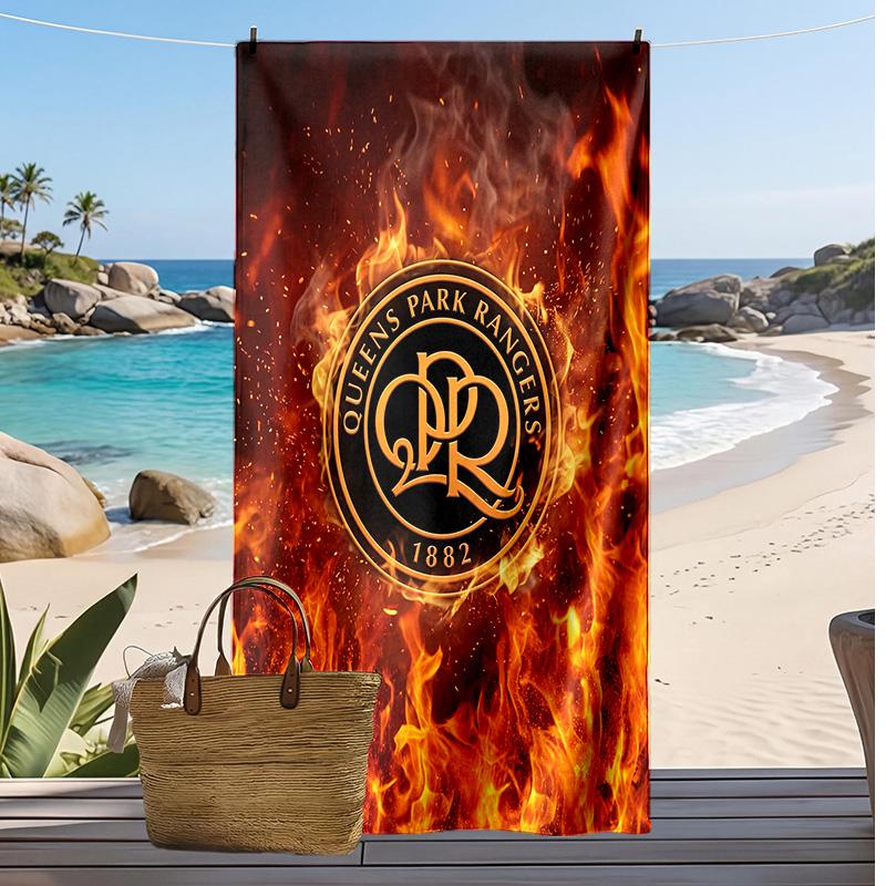Queens Park Rangers Fußball Druck Strandtuch, Großes Weiches Schnelltrocknendes Handtuch für Strand Camping Schwimmen