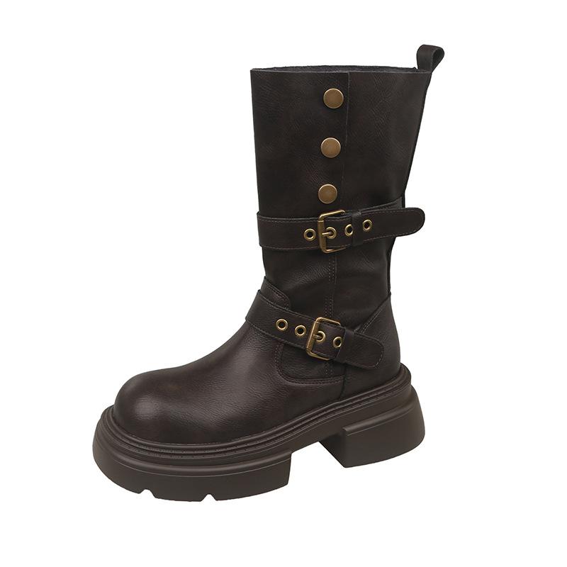 

Новые женские ботинки Мартин - Английский ретро кожаный вид, высокое чувство моды, универсальные, не утомляют ноги, удобная обувь 35