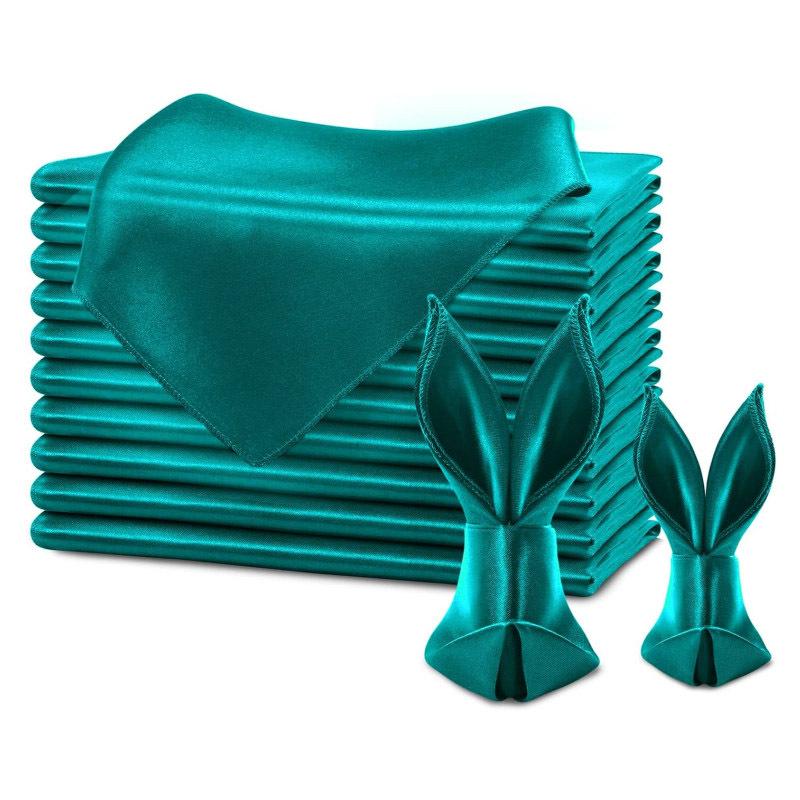 High-End Satin Napkin - Folded Flower Design for Hotels and Weddings