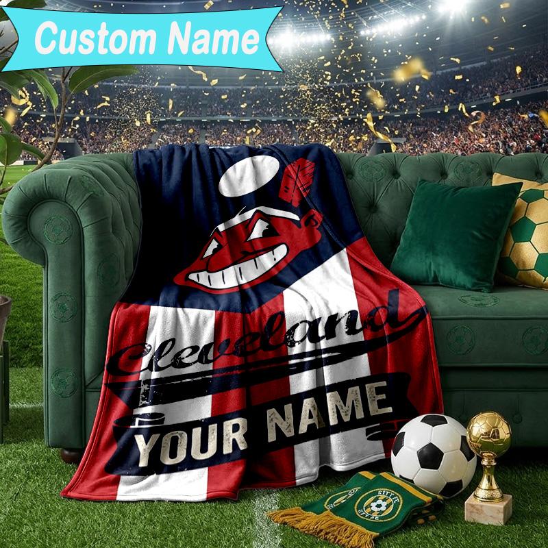 Custom Name Blanket Indians football Blanket Bedding Blanket for Travel, Camping, Living Rooms, Offices, Sofas, Fan Christmas gift
