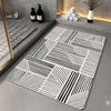 Super absorpční koupelnová předložka Protiskluzové geometrické předložky do vany Diatom Rychleschnoucí koberec do sprchy Severská kuchyně Rohožka Tapis De Bain