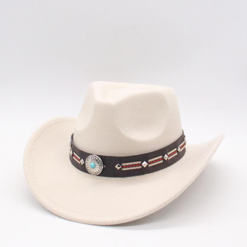 Синяя Сосна Цилиндр Пряжка для ремня Шляпа-федора Мужская и Женская Шляпа с полями Шерстяная Шляпа для верховой езды Западная Шляпа-федора One size fits all [d peach cow]