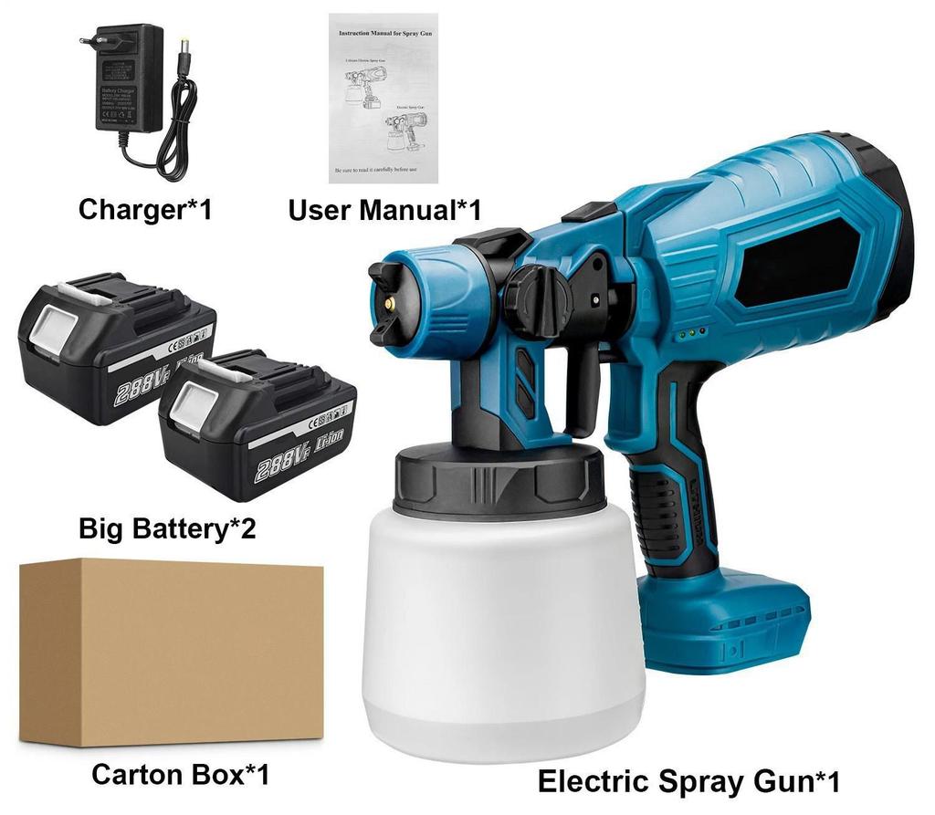 Portable Electric Paint Spray Gun - Multifunctional High-Pressure Atomization Tool