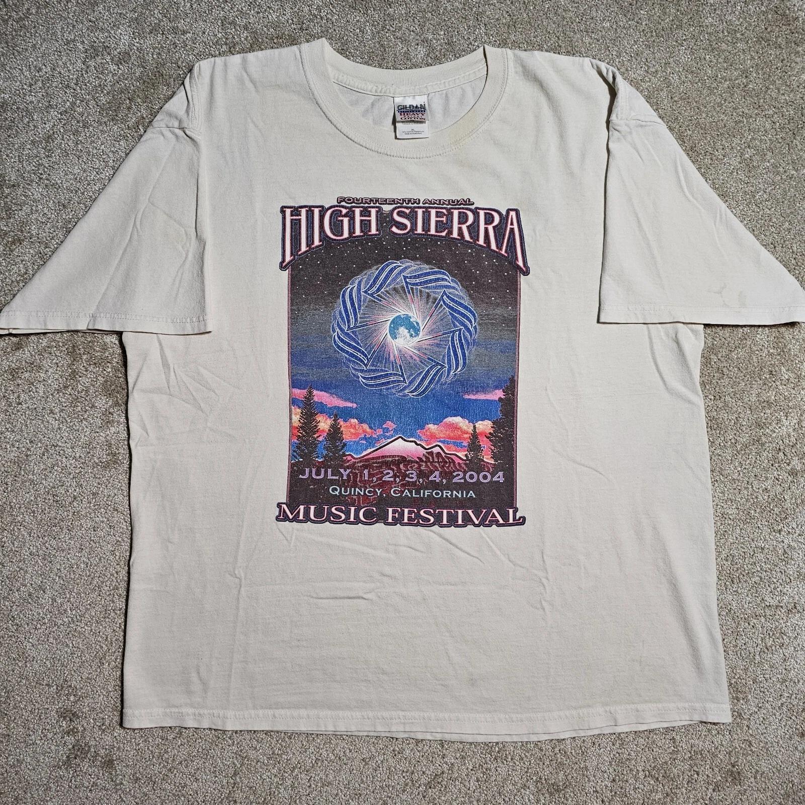 

Vintage Y2k High Seria Music Festival Staff T-shirt Mens XL Thrashed 2004 EDM CA XL