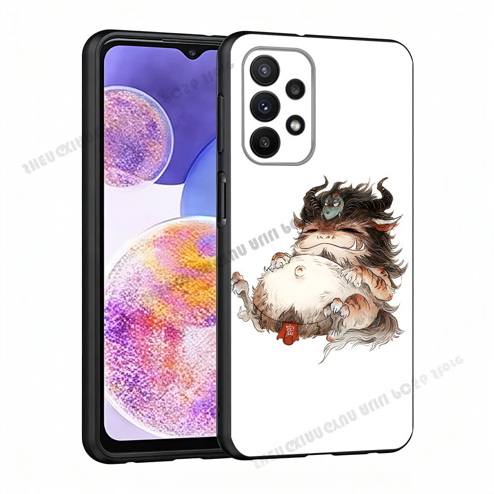 

Auspicious Beast kawaii Silicone Protect Case For Samsung A21 31 51 53 20 22 30 32 42 50 70 Cover Samsung A11