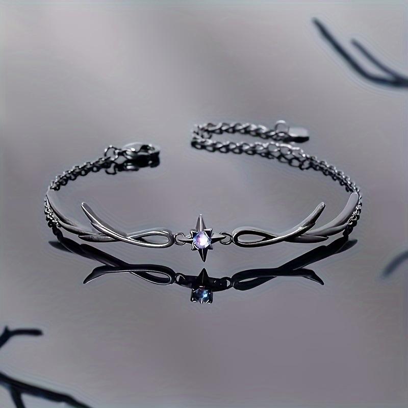 

JYL TS Bracelet Black Feather Gothic Minimalist Mystery & Inner Strength T70 маджента