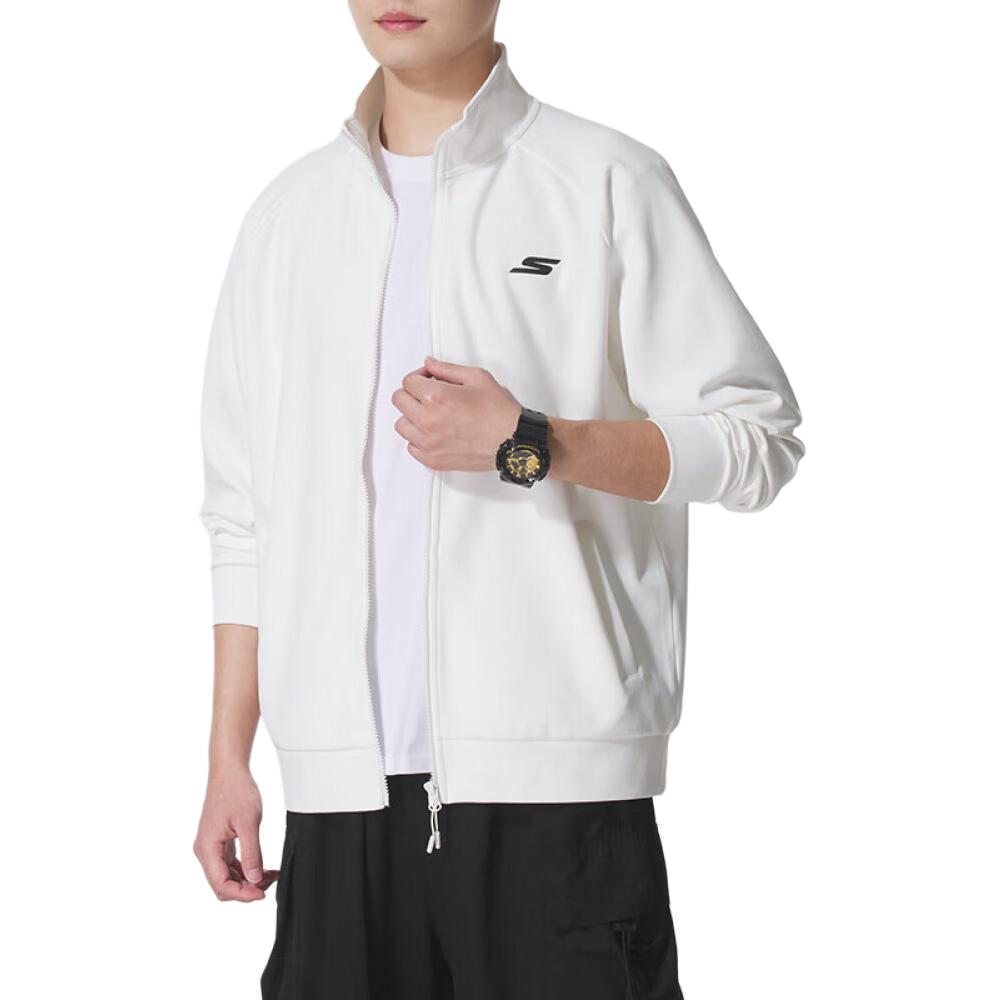 Skechers Fashion Sports Series Multi-Pocket Knitted Zip-Up Stand Collar Jacket Unisex Jackets P225U135-0019