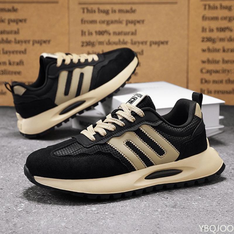 Men's Shoes Spring New Retro Running Casual Shoes for Teenagers Thick Soled Non Slip Simple Comfortable Shoes for Sports