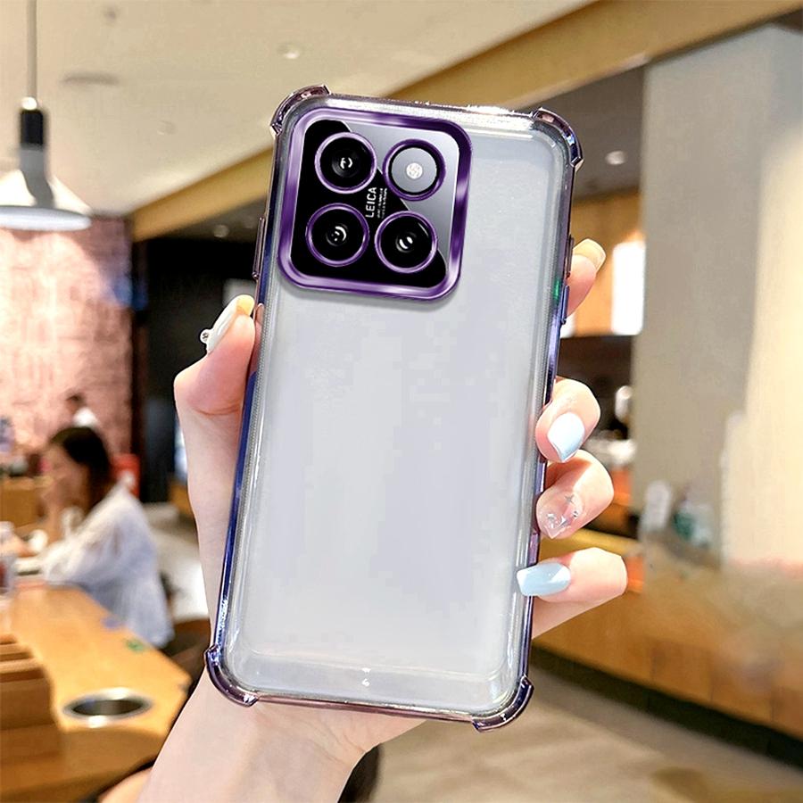 Airbag Shookproof Lens Case For Honor X6C X7D X9D Huawei Nova 14 Pro Plating Silicone Back Clear Cover